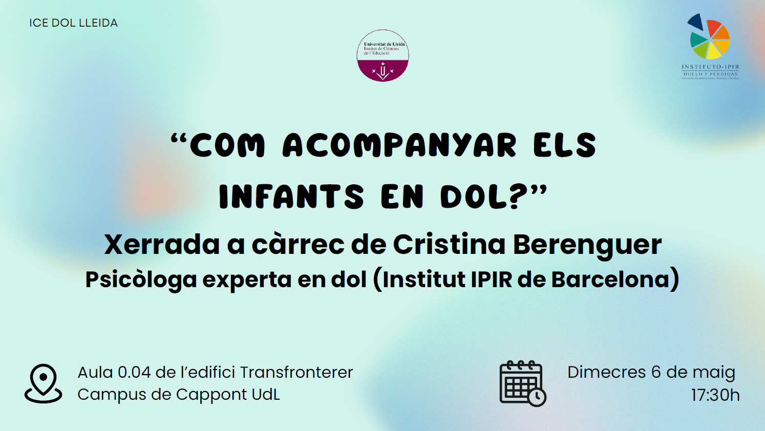 Cartell Trobada formativa Equip ICE Dol